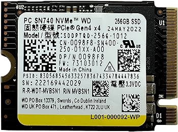 Amazon.com: WD SN740 256GB SSD M.2 2230 30mm NVMe PCIe 4.0 Gen 4 x