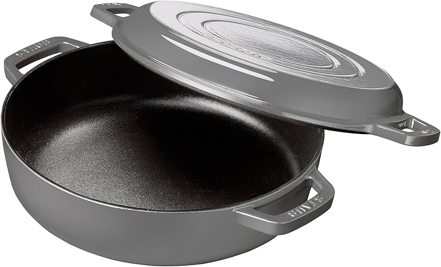 Amazon｜staub ストウブ 「 スキヤキ&グリル グレー 26cm 」 両手 鋳物