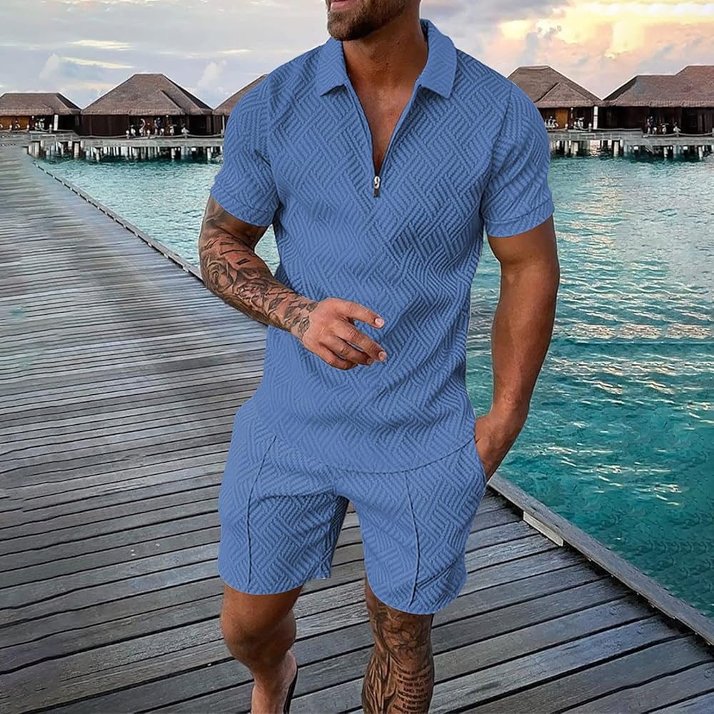 Mens Short Sets 2 Piece Outfits-Fashion 3D Print Summer Sets
