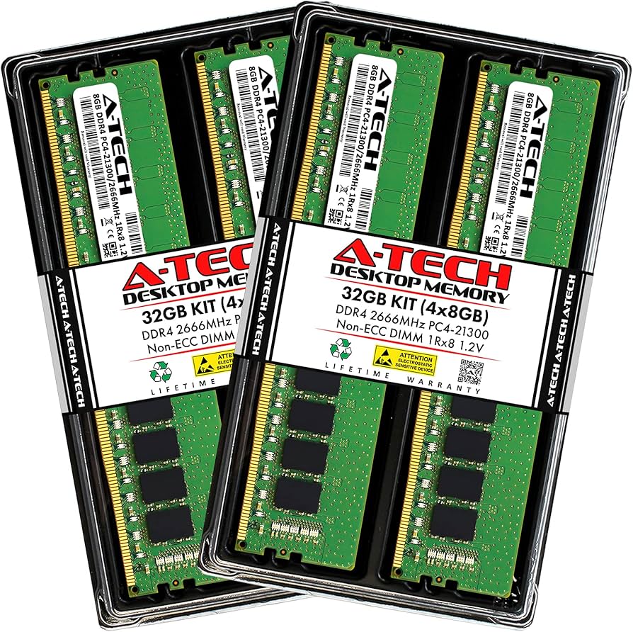 Amazon.co.jp: A-Tech 32GB (4x8GB) RAM Crucial CT4K8G4DFS8266用
