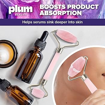 Amazon.com: Rose Quartz Face Roller - Gua Sha Facial Tools, Jade