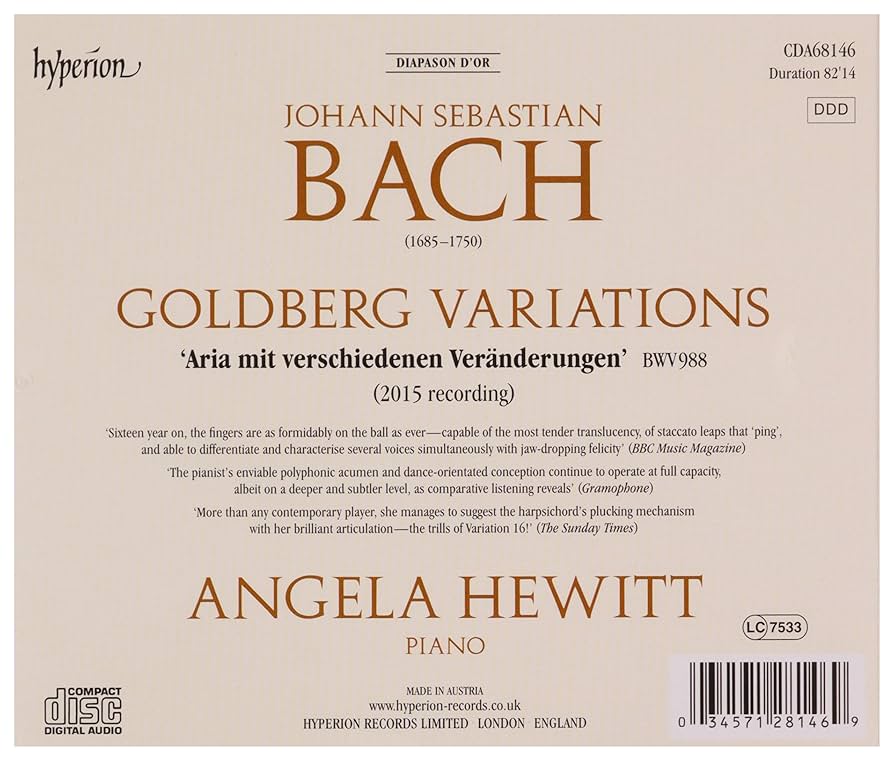 Amazon.co.jp: バッハ:ゴルトベルク変奏曲: ミュージック