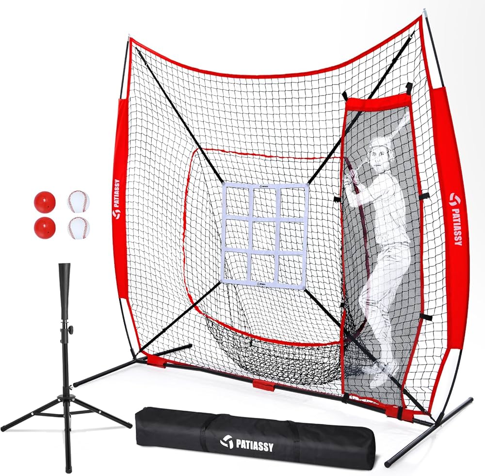 Amazon | 野球ネット バッティングネット 練習用 セット 213×213cm 耐