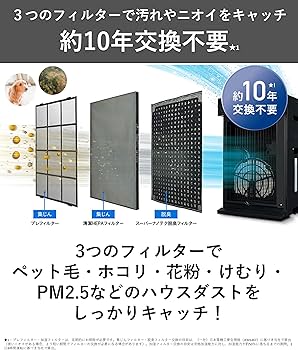 Amazon | パナソニック 加湿空気清浄機 高濃度ナノイーX・エコナビ搭載