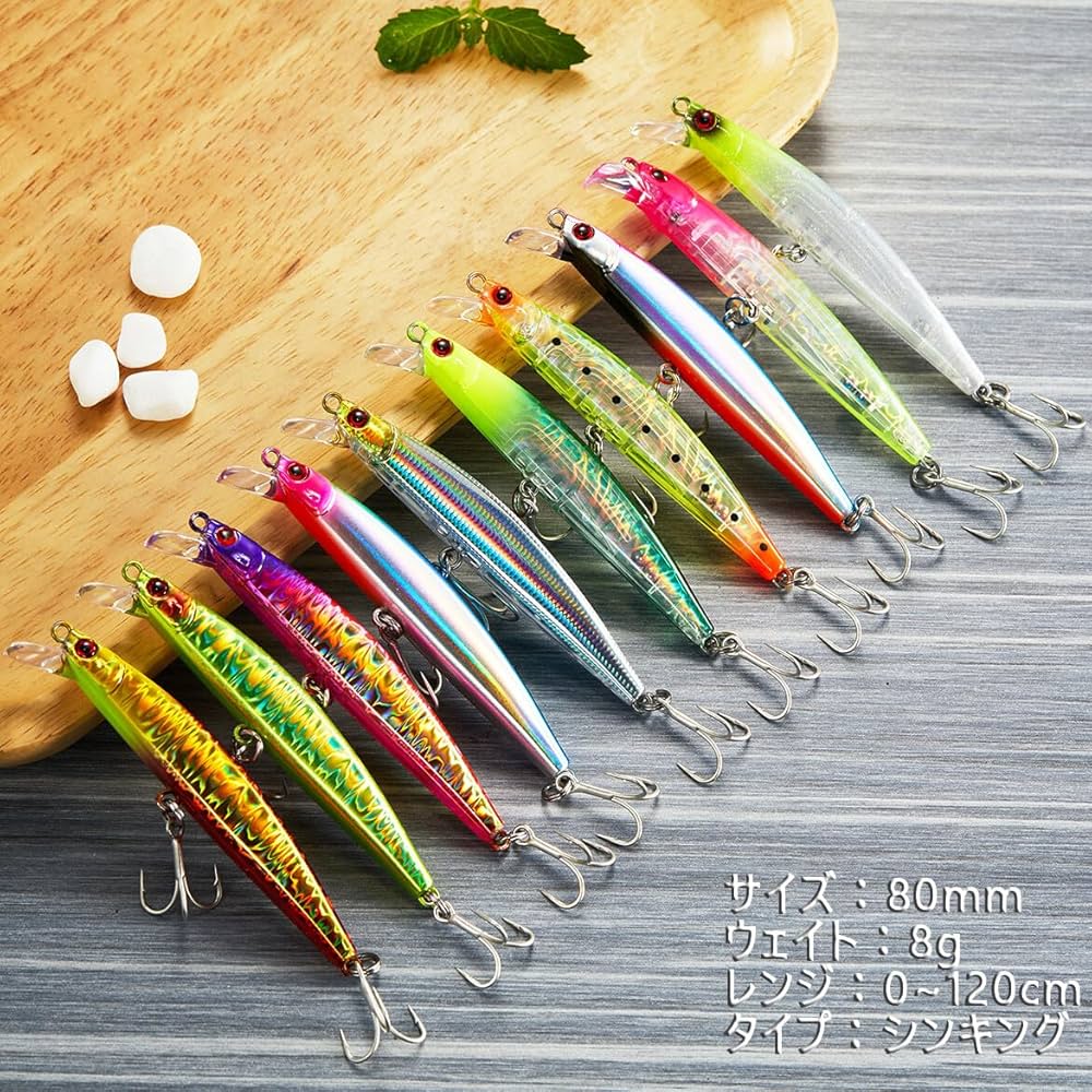 Amazon.co.jp: 【KOKOルアー】シーバス ルアー ミノー 80S 8g