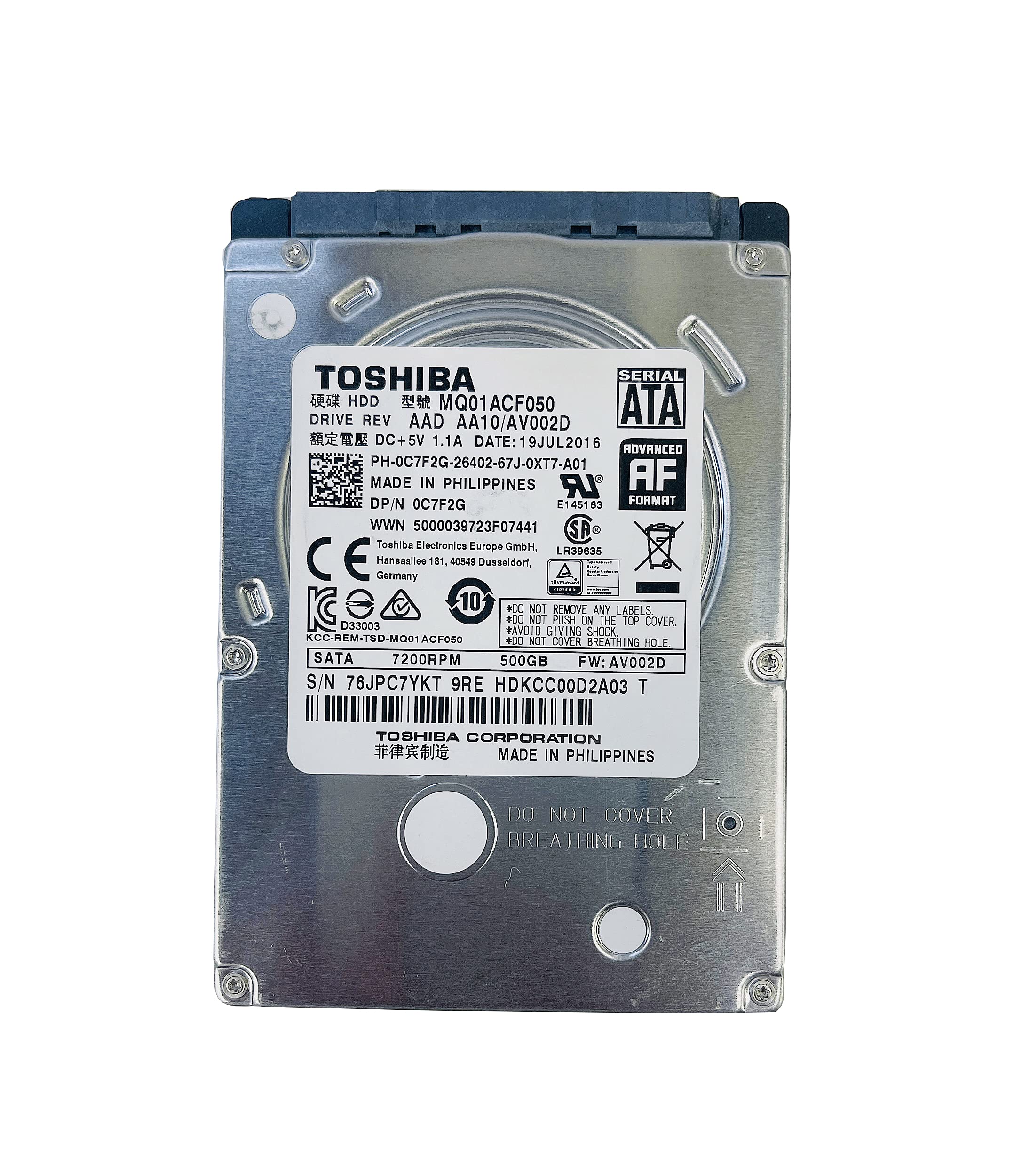 Amazon | トシバ 500GB TOSHIBA 東芝 2.5インチ内蔵用HDD SATA 7200RPM