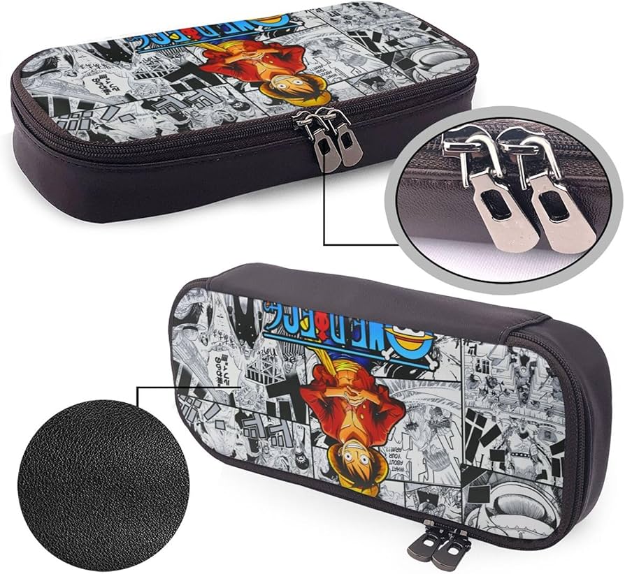 Amazon.co.jp: ペンケース ワンピース ルフィ One Piece 筆入れ レザー