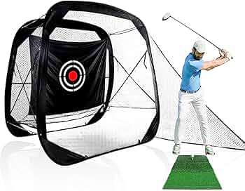 Amazon.co.jp: FLITURE ゴルフネット 練習用 ポップアップ式 2.1x2