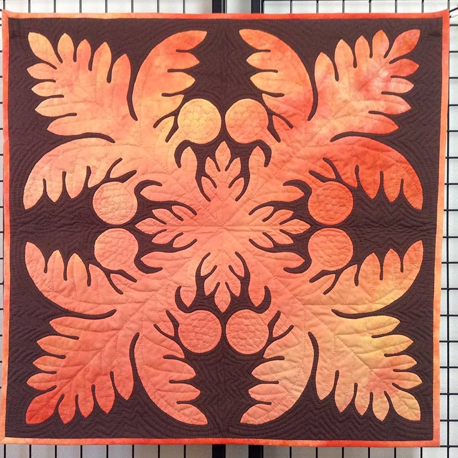 Amazon｜ハワイアンキルトタペストリー 82㎝✕84㎝ インテリア ベッド