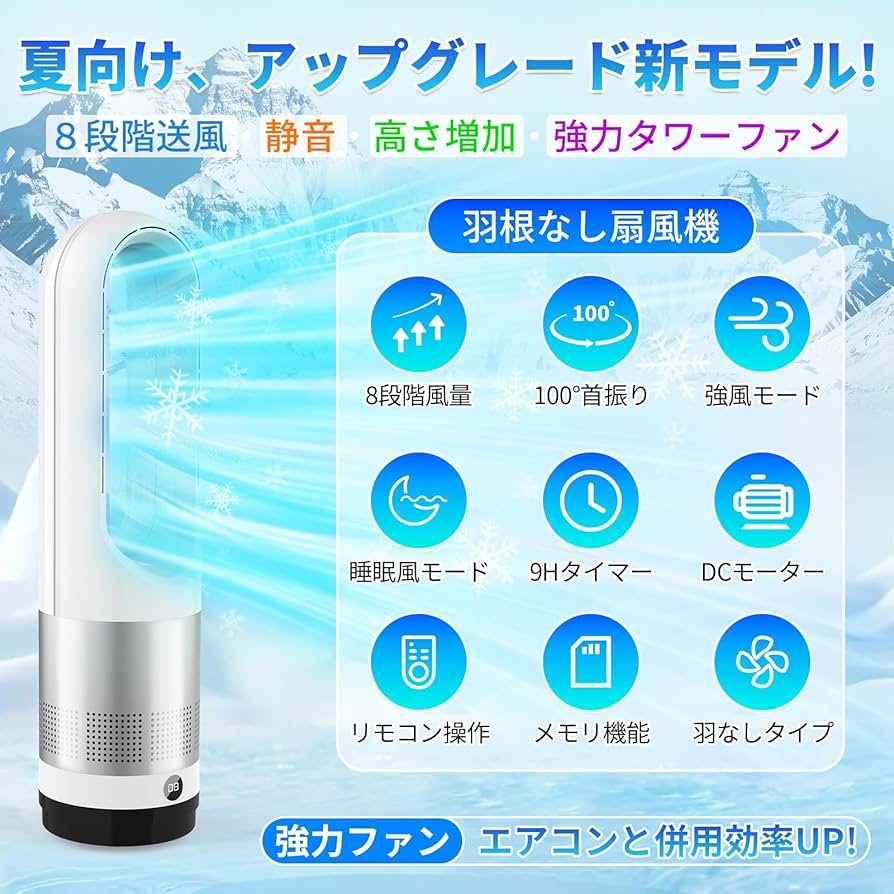 Amazon.co.jp: 風量調整 微風&強風モード 100°自動首振り 9H切タイマー