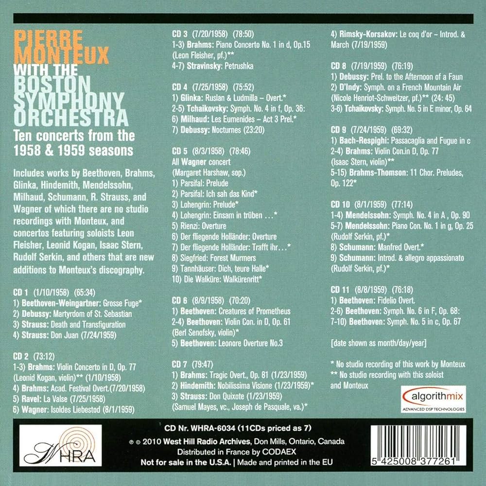 Amazon.co.jp: 「ピエール・モントゥー&ボストン交響楽団: ミュージック