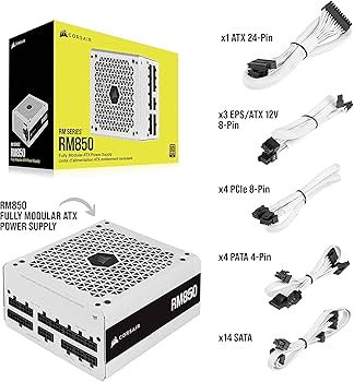 Amazon | Corsair RM850 White PC電源ユニット 850W 80PLUS Gold認証