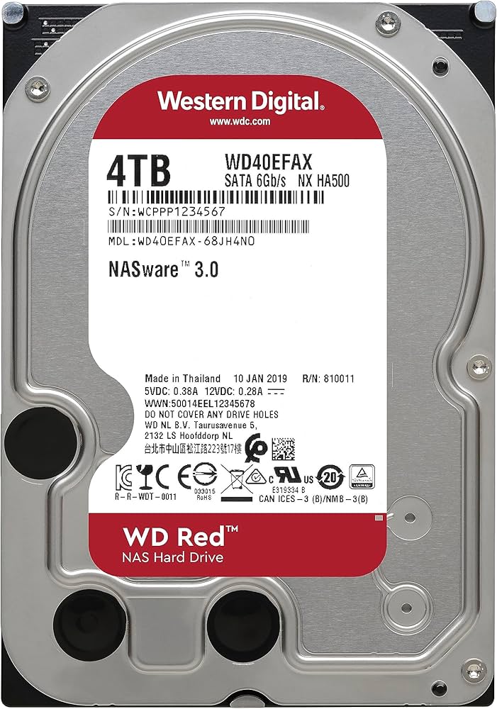 Amazon | WD40EFAX [WD Red（4TB 3.5インチ SATA 6G 5400rpm 256MB