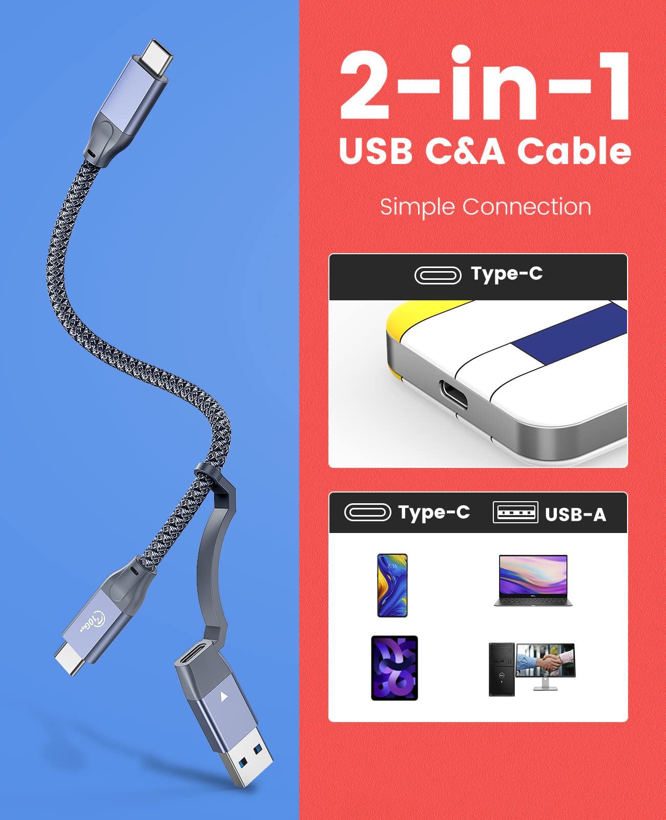 Amazon | ORICO 外付けSSD 2TB ポータブル SSD 最大 3150MB/s USB-C