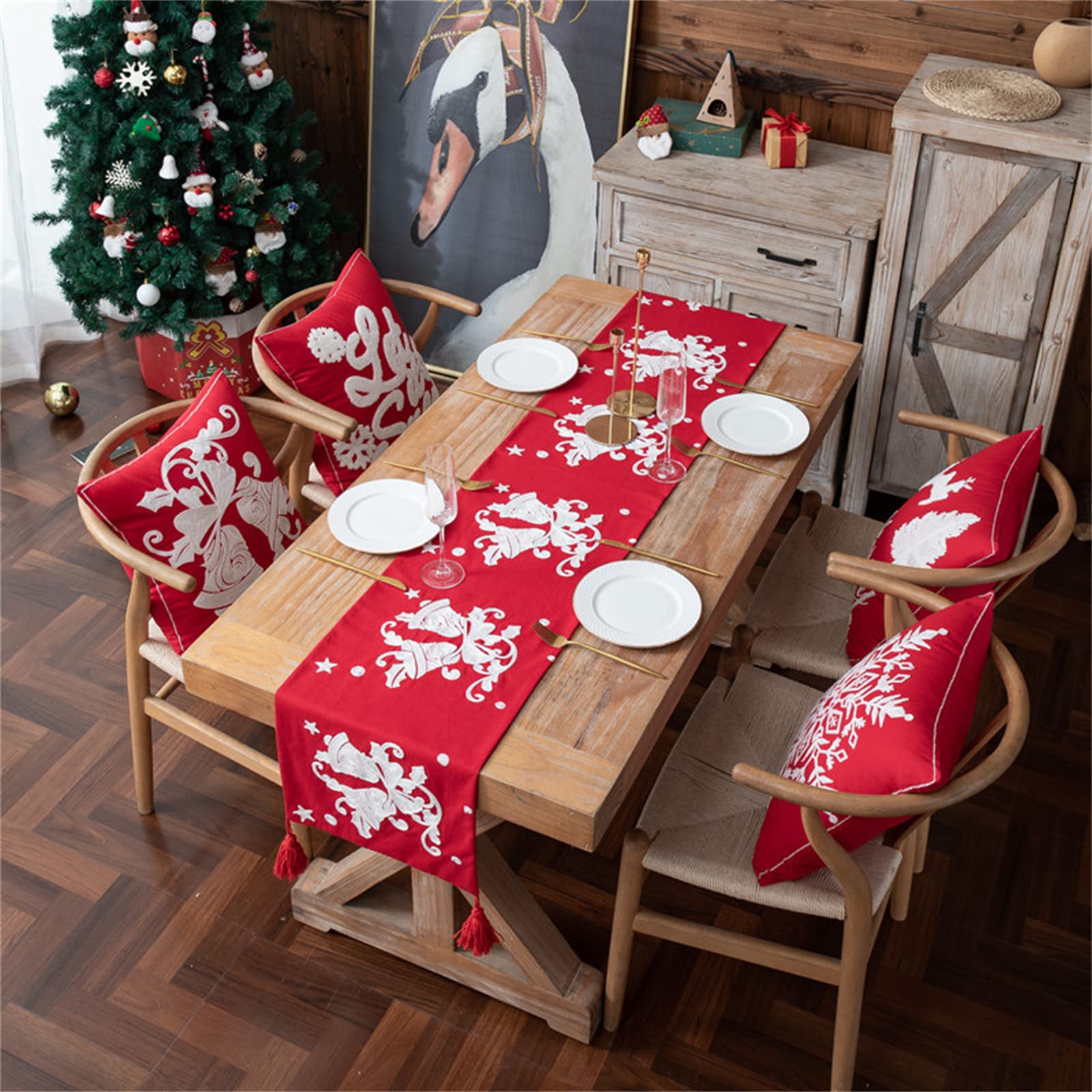 送料無料・翌日発送】アメリカ クリスマス ホリデー テーブルランナー