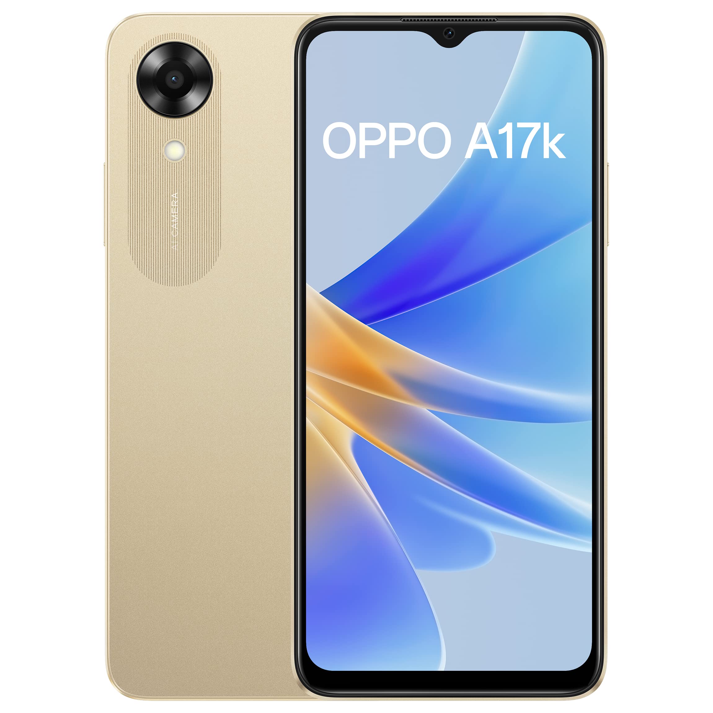 Oppo A17k (Gold, 3GB RAM, 64GB Storage) with No Cost EMI
