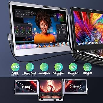 Amazon.co.jp: Kwumsy トリプルノートパソコンモニターエクステンダー