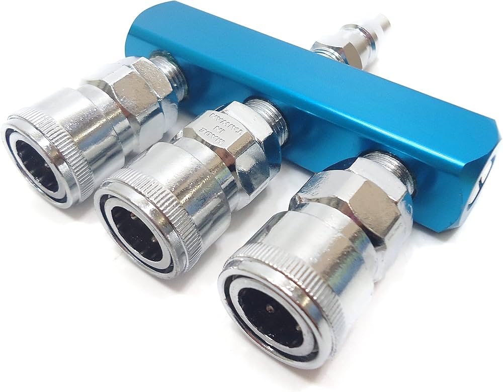 Amazon | 3連エアーチャック 3連 エアカプラー エアコンプレッサー