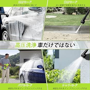 Amazon | bumxca 高圧洗浄機 コードレス 充電式 【新登場強化版·10段階
