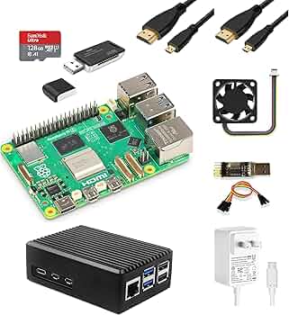 Amazon.com: WayPonDEV Rasp Pi 5 8GB Starter Kit, Pi 5 Single Board