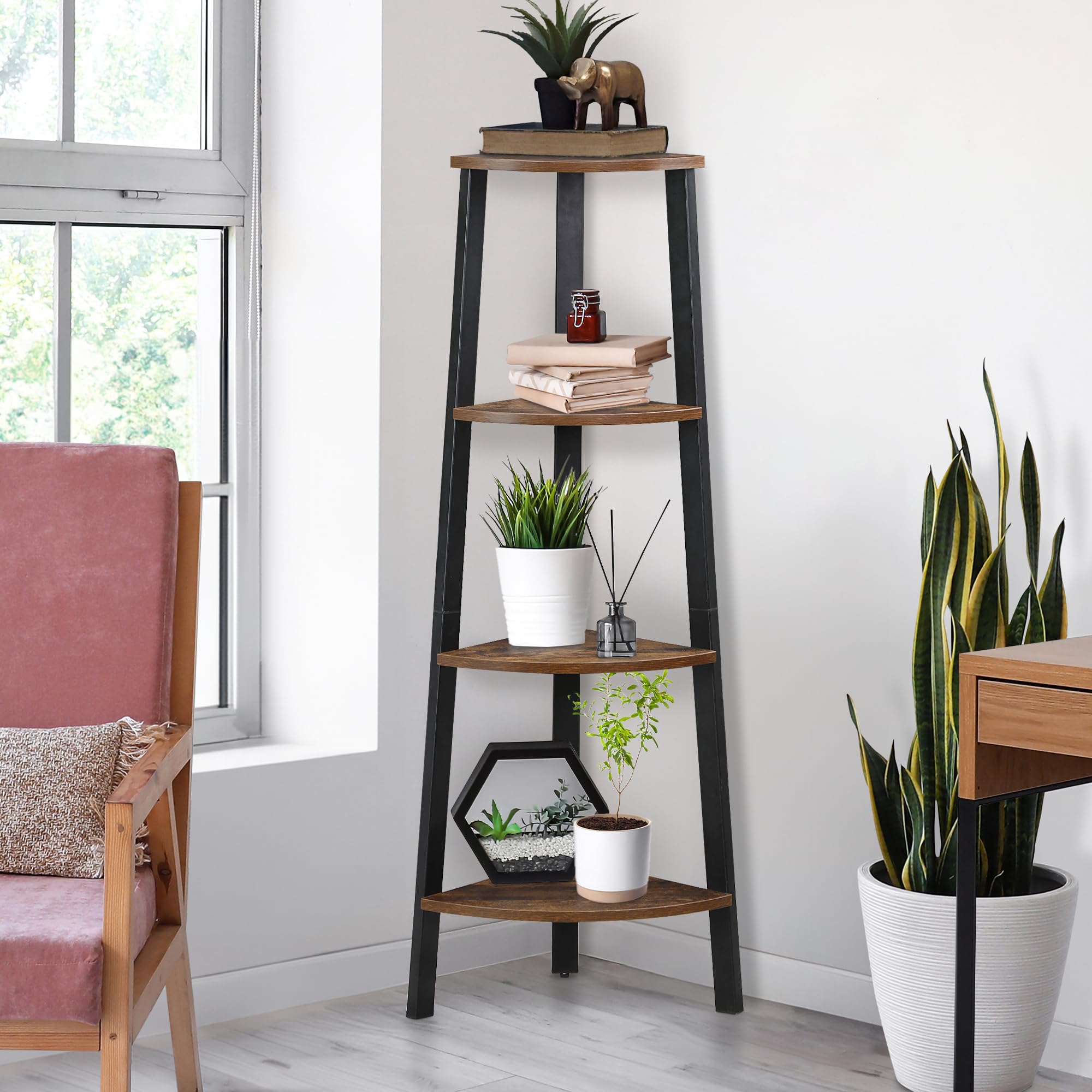 Amazon｜ZENY コーナーラック コーナーシェルフ 4段 収納ラック 収納