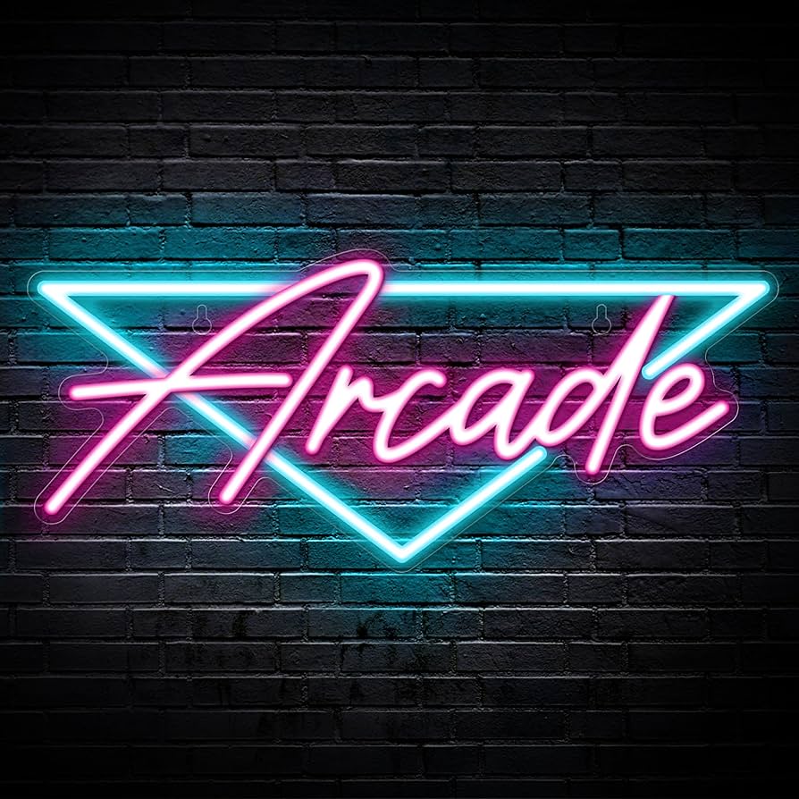 Kavaas Arcade Neon Sign, LED Arcade Signs for Arcade Room Decor