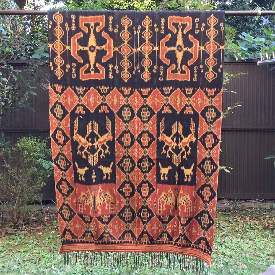 Amazon.co.jp: イカット スンバ島 インドネシアの本物 アンティーク 絣