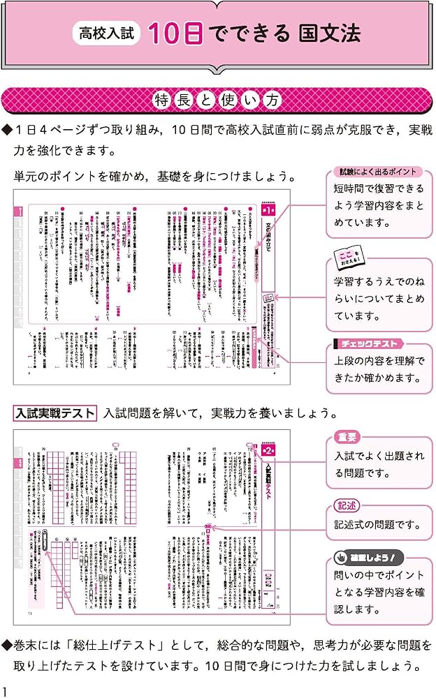 高校入試10日でできる 国文法:サクサク合格トレーニング! (受験研究社
