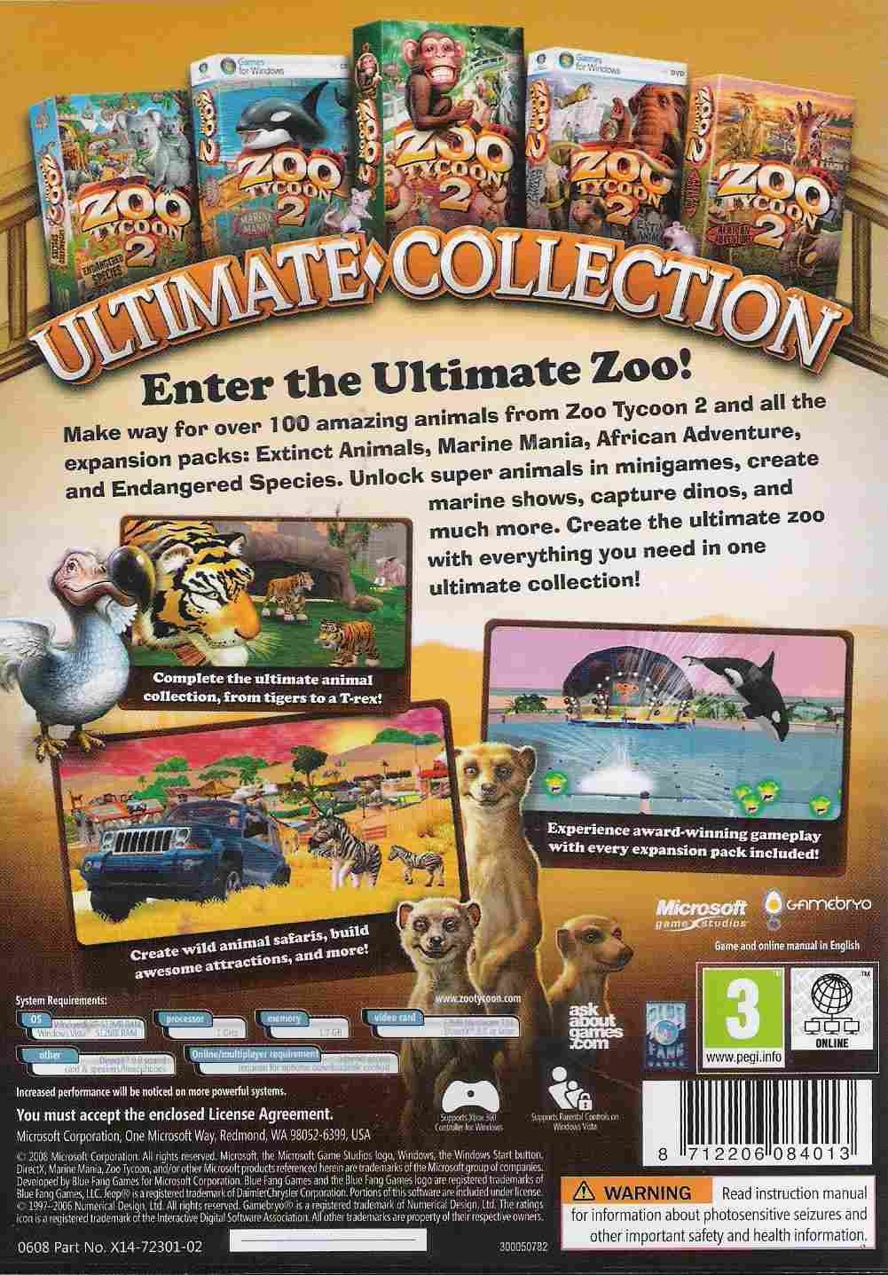 Amazon.com: Zoo Tycoon 2 Ultimate Collection PC : Video Games