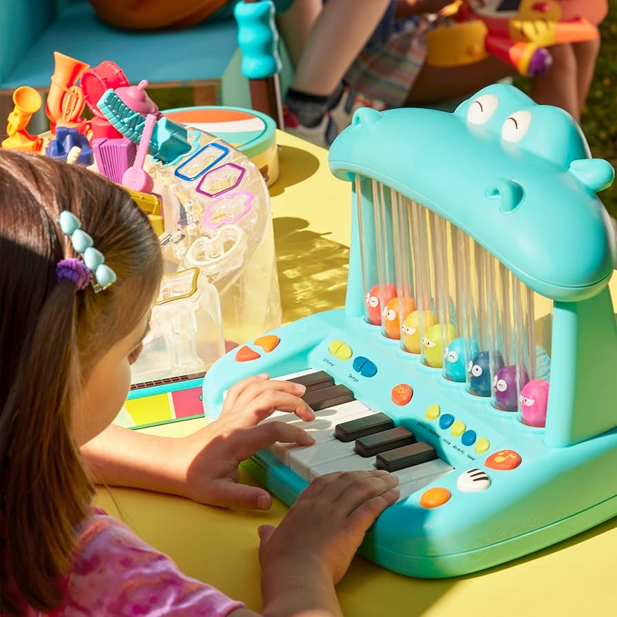 B. toys – Hippo Pop – Musical Toy Keyboard – Play Piano – Songs