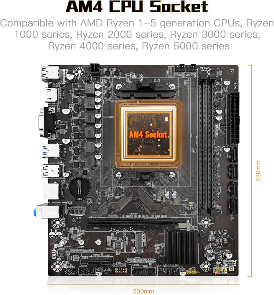 Amazon | SHANGZHAOYUAN B450 AM4 マザーボード ゲーミング