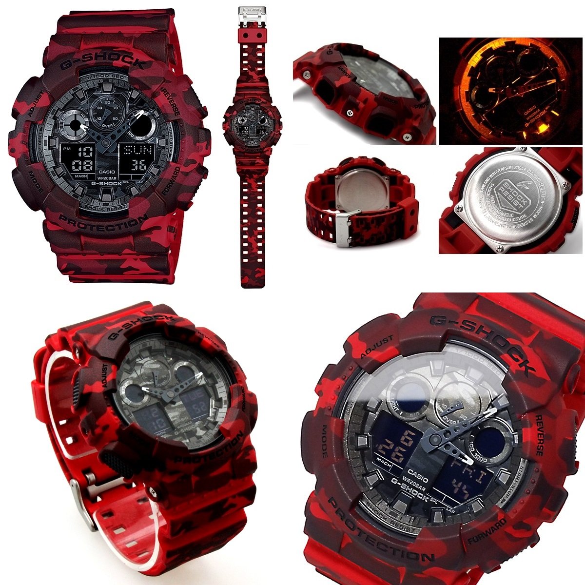 Amazon.co.jp: 広島カープ カープ 迷彩 レッドミリタリー G-SHOCK
