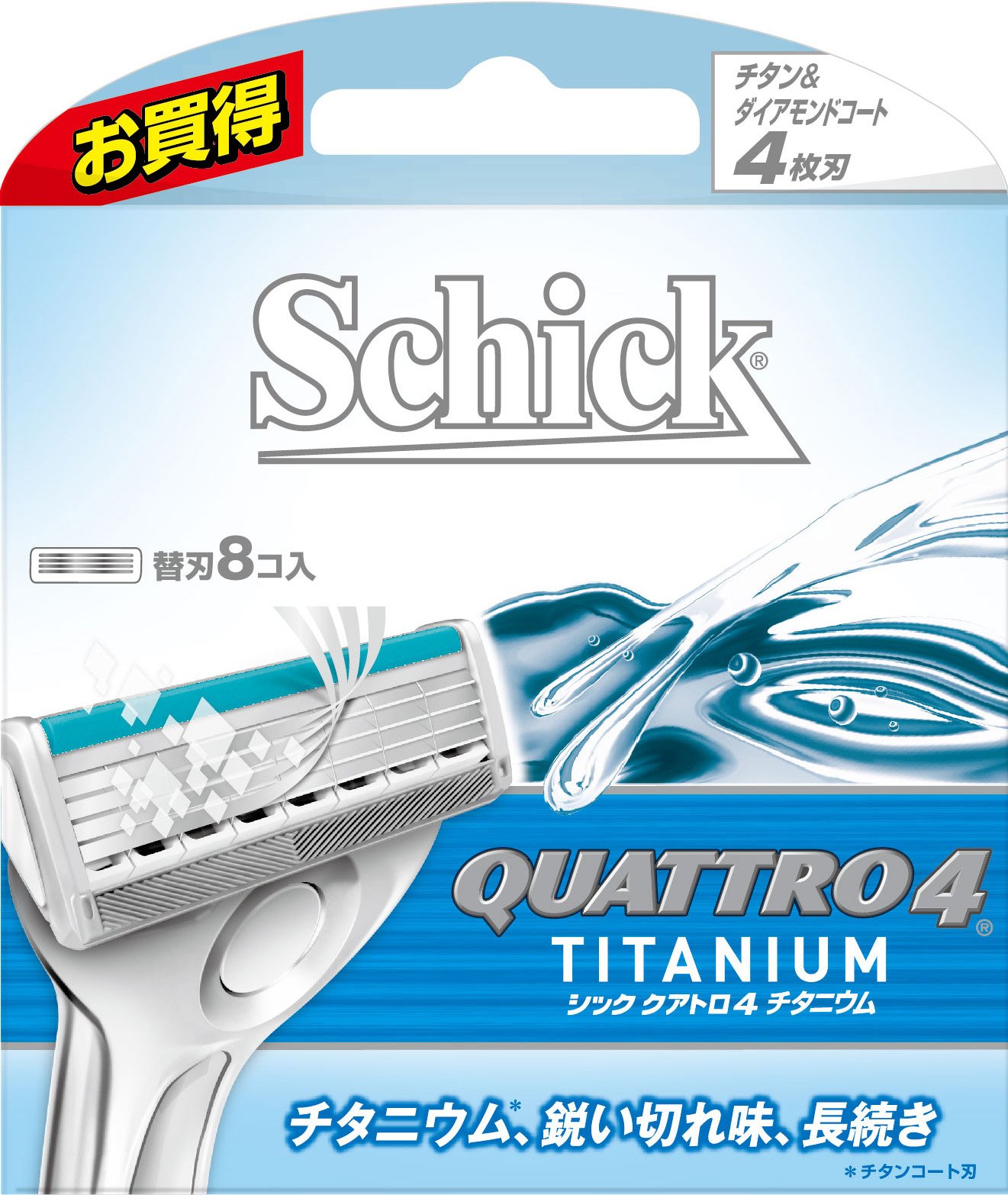 Amazon.co.jp: シック Schick クアトロ4 チタニウム 替刃(8コ入