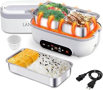 Amazon | 2段式炊飯器 超高速弁当箱炊飯器 0.5~1.5合 おかずとおご飯を