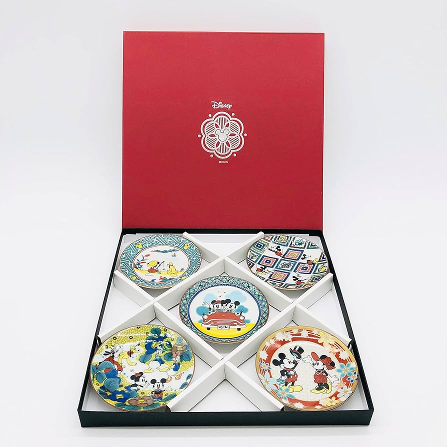 Amazon | 九谷焼 ミッキーマウス 小皿5点セット 九谷画風 | ノー