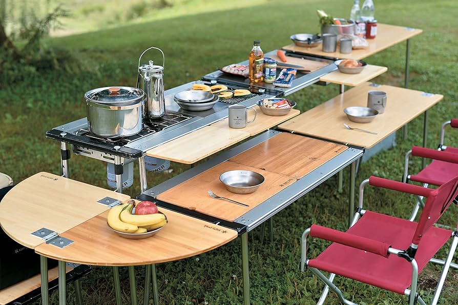 peak アウトドア 板竹製 調理に最適なテーブル peak アウトドア 板竹製