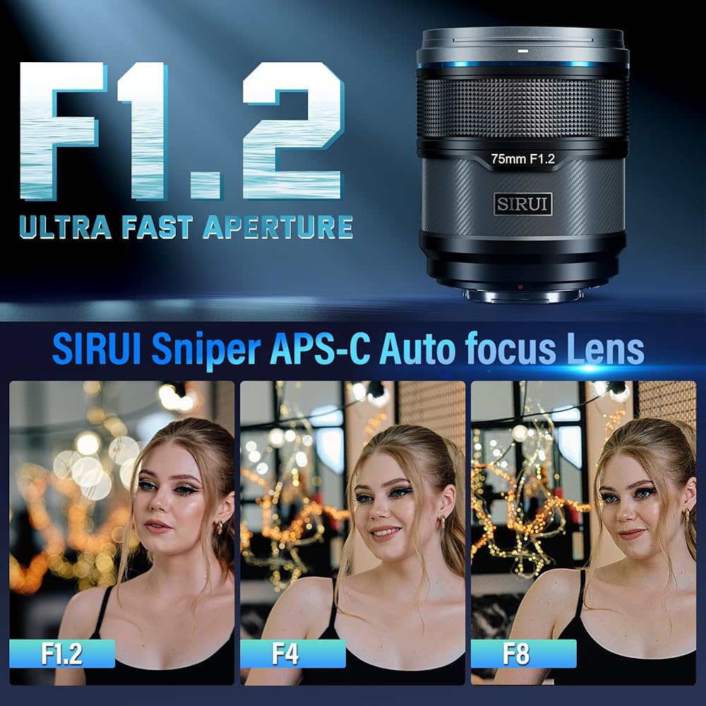 Amazon.co.jp: SIRUI Sniper 75mm オートフォーカスレンズ、F1.2 望遠