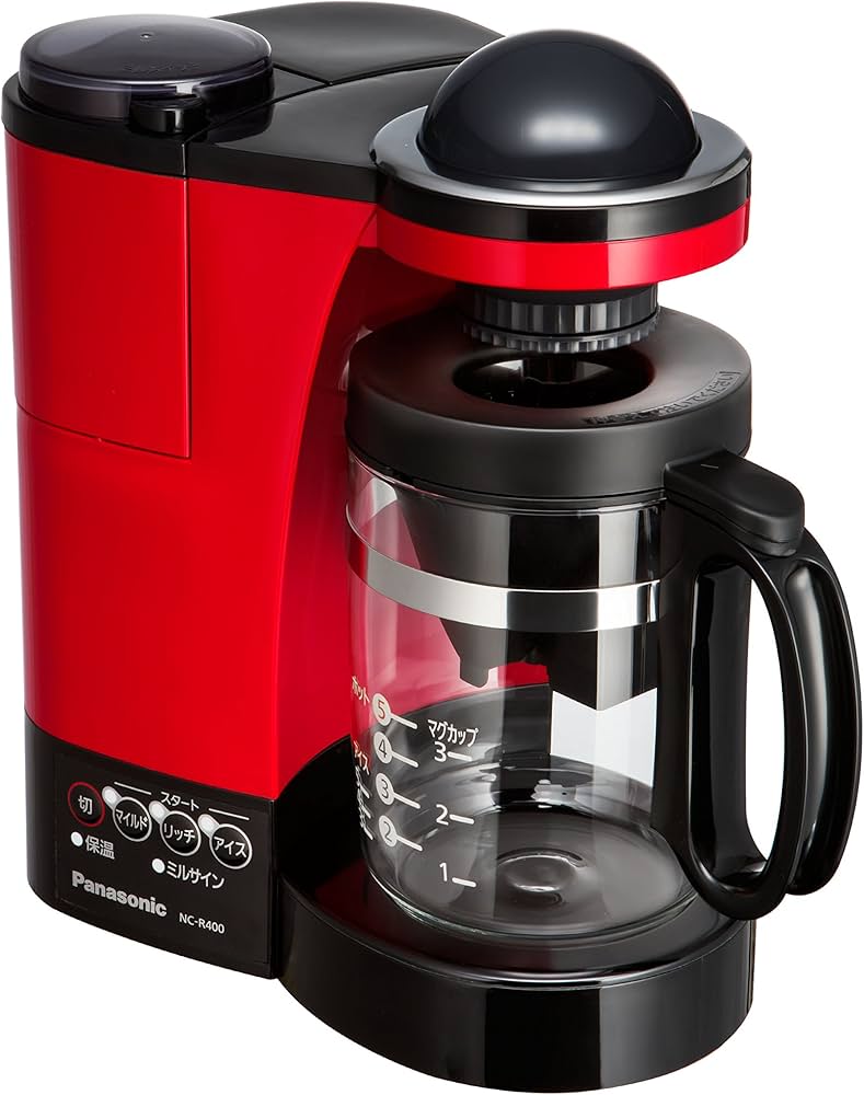 Amazon | パナソニック コーヒーメーカー ミル付き 浄水機能 レッド NC