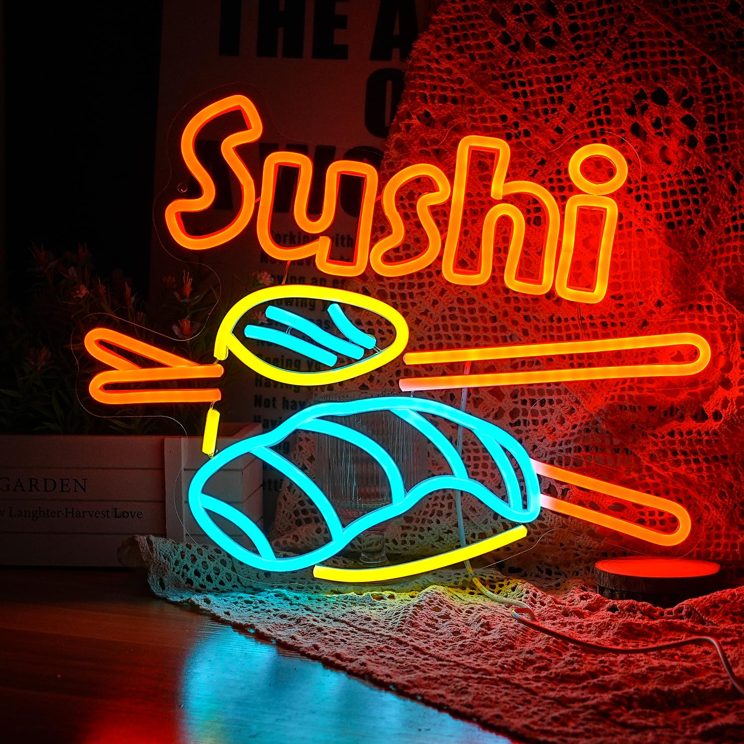 Amazon.co.jp: 寿司ネオンサイン LED店舗装飾ネオン看板 調光可能 寿司