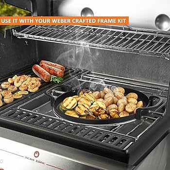 Amazon.com: onlyfire Cast Iron Griddle with Handles for Weber