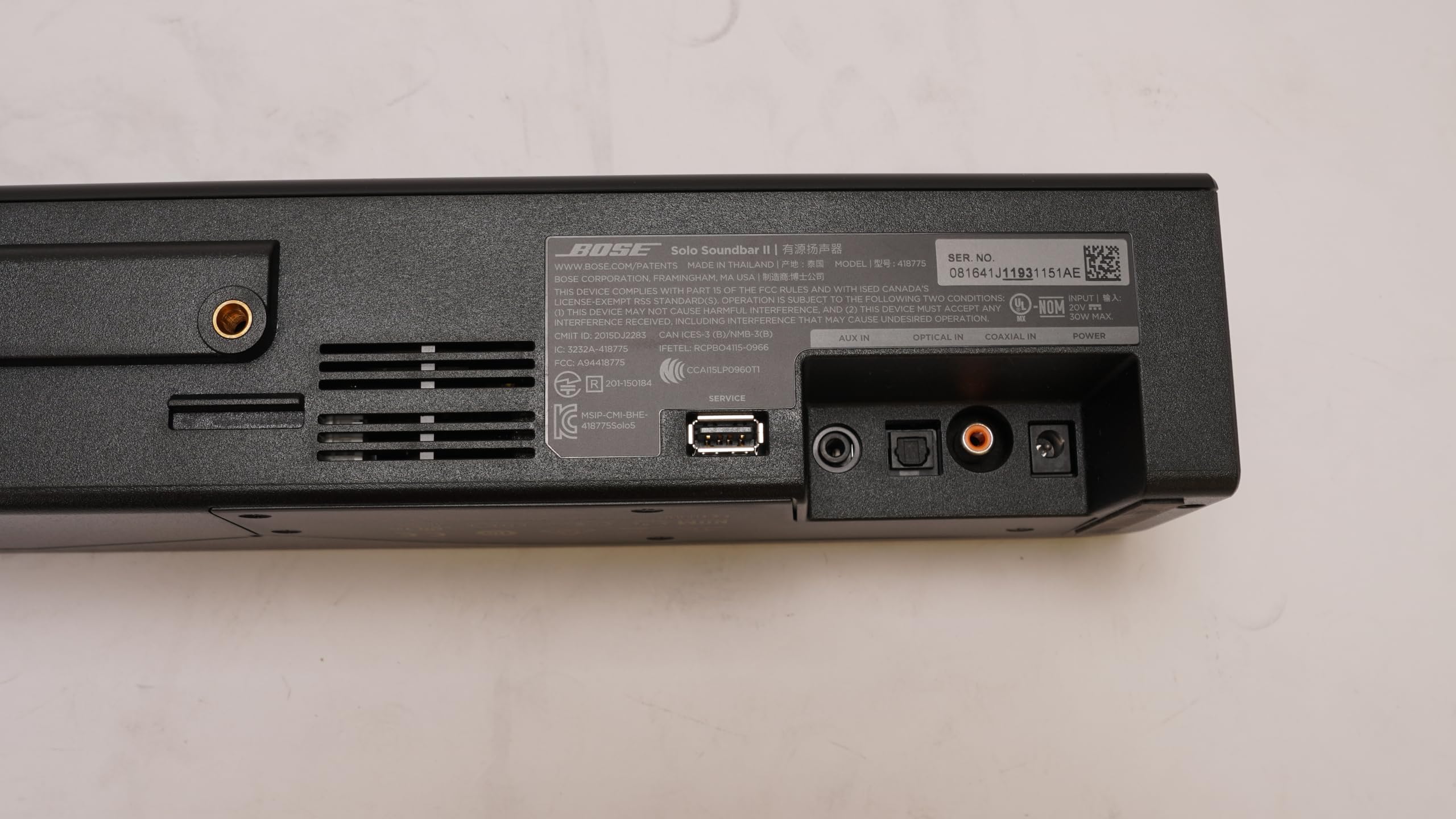 最終値引き Bose Solo Soundbar II Refurbished Bose Solo Soundbar II