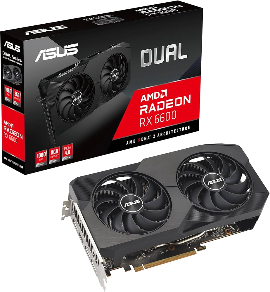 Amazon | ASUS デュアルAMD Radeon RX 6600 8GB GDDR6 ゲーミング