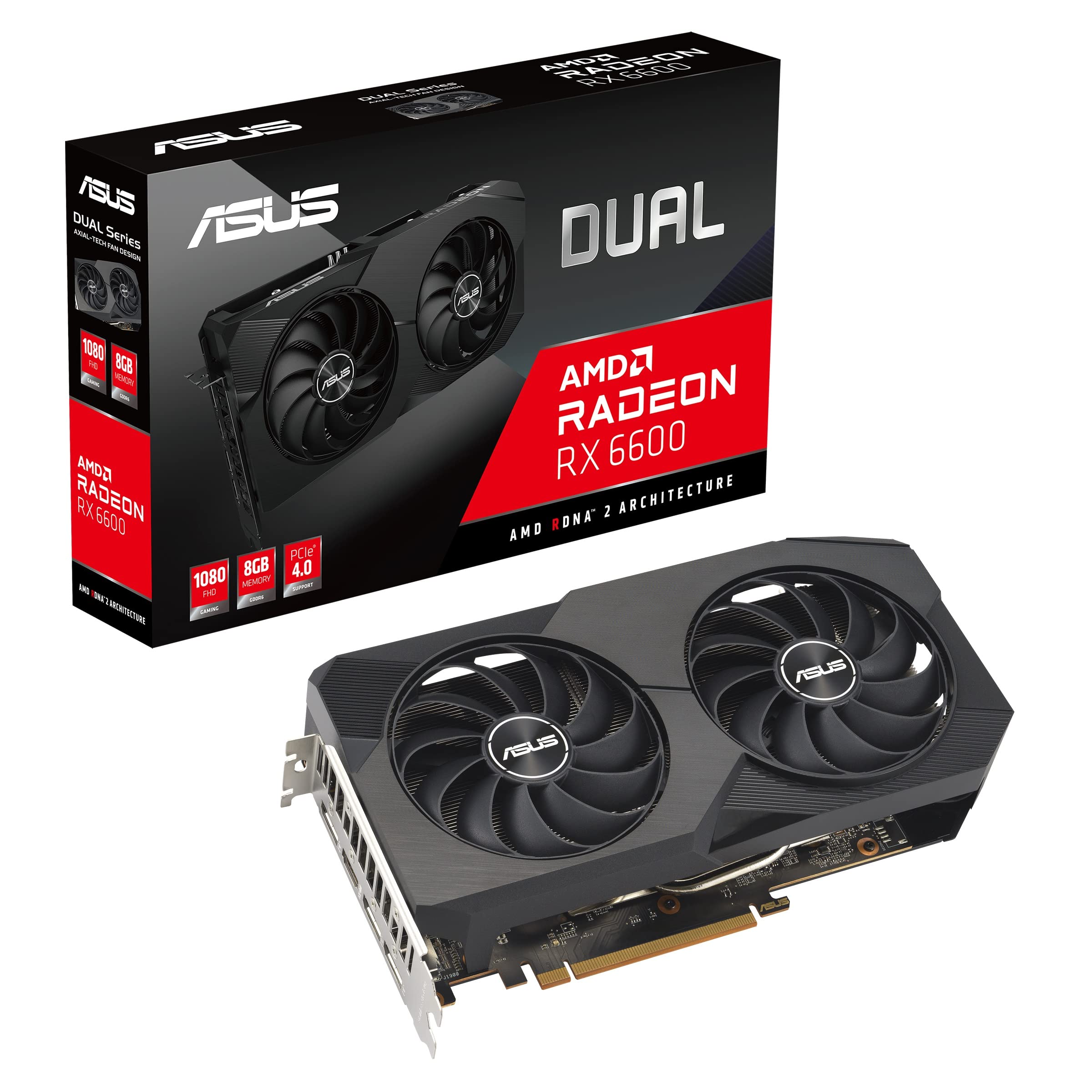 Amazon | ASUS デュアルAMD Radeon RX 6600 8GB GDDR6 ゲーミング