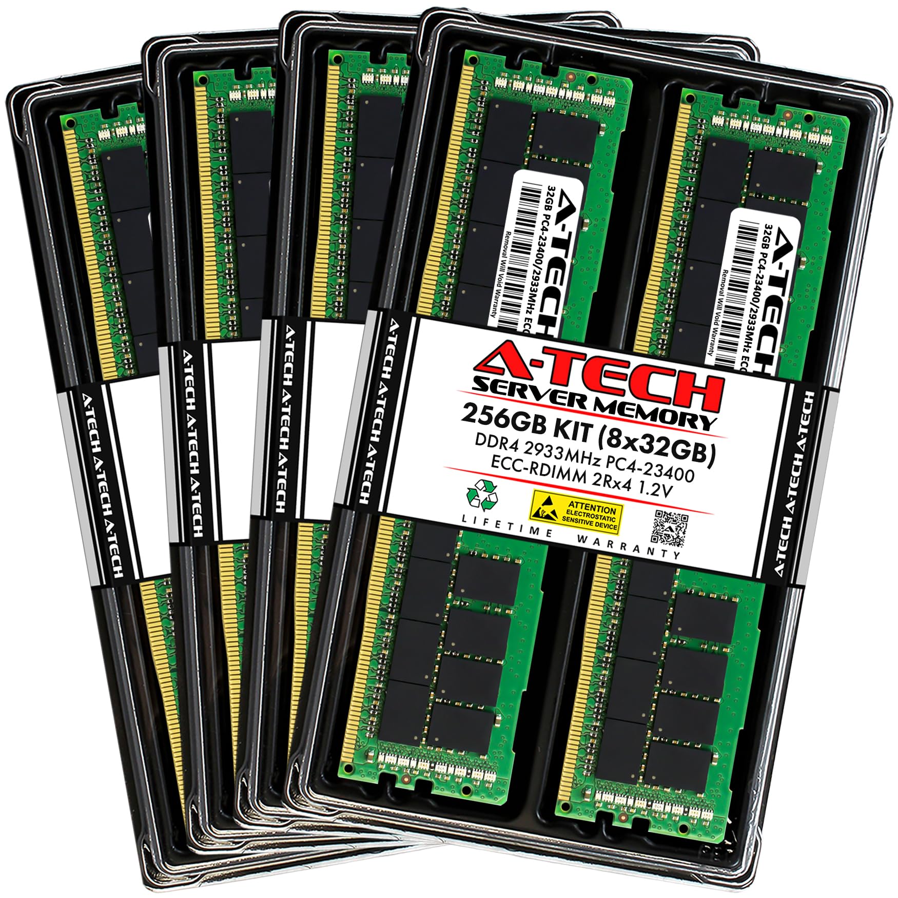 A-Tech 256GB Kit (8x32GB) DDR4 2933MHz PC4-23400 ECC RDIMM 2Rx4