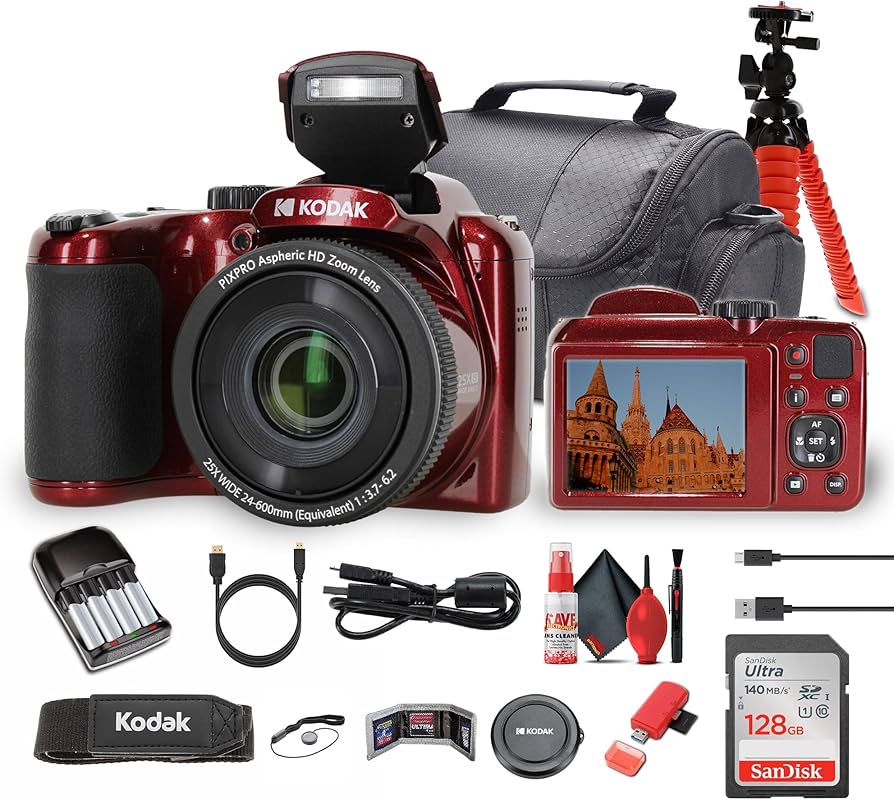 Amazon.com : Kodak Pixpro AZ255 Digital Camera in Red (AZ255RD