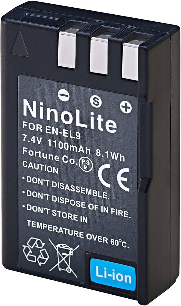 Amazon | NinoLite EN-EL9 EN-EL9a 互換 バッテリー ニコン D5000