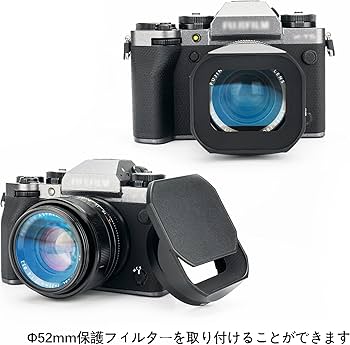 Amazon | JJC メタル 正方形 レンズフード + フードキャップ 富士