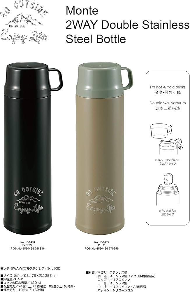 Amazon.co.jp: キャプテンスタッグ(CAPTAIN STAG) スポーツボトル 水筒