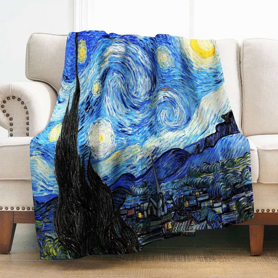 Amazon.com: Levens The Starry Night Throw Blanket, Abstract Theme