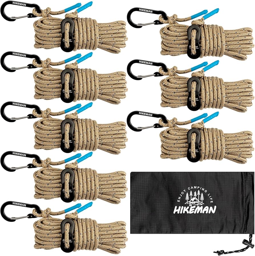 Amazon.co.jp: ガイロープ タープロープ テントロープ キャンプ ロープ